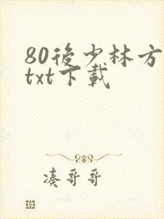 80后少林方丈txt下载