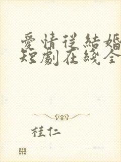 爱情从结婚开始短剧在线全集免费