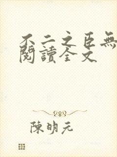 不二之臣无删减阅读全文