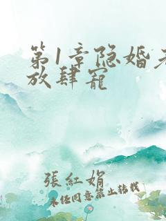 第1章隐婚老公放肆宠