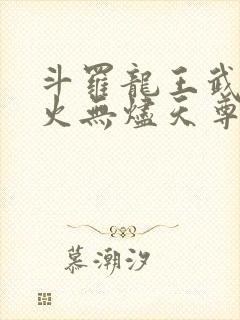 斗罗龙王武魂异火无烬天尊笔趣阁