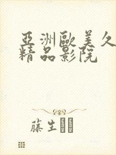 亚洲欧美久久久精品影院