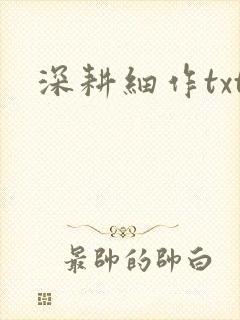 深耕细作txt