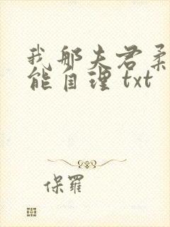 我那夫君柔弱不能自理 txt