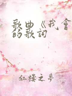 歌曲《我会等》的歌词