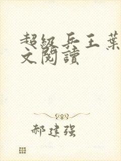 超级兵王叶谦全文阅读