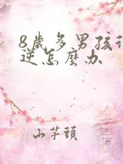 8岁多男孩很叛逆怎么办