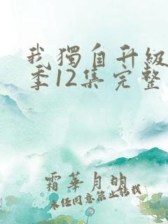 我独自升级第二季12集完整版超前