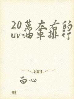 20万左右的suv油车排行榜前十名