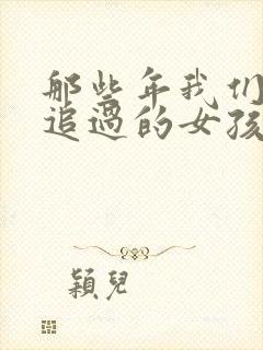 那些年我们一起追过的女孩小说