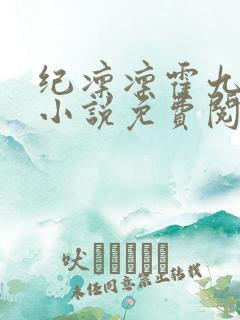 纪凛凛霍九霖的小说免费阅读在线