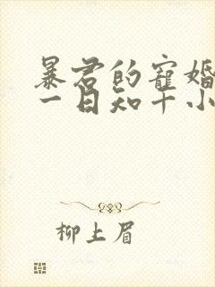 暴君的宠婚日常一日知千小说免费