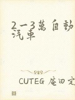 2一3万自动挡汽车