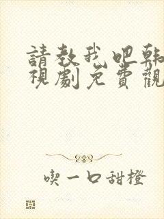 请教我吧韩剧电视剧免费观看