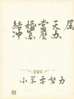 结婚当天属相相冲怎么办