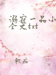 溺宠一品小狂妻全文txt