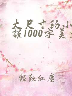 大尺寸的小黄说说1000字美文