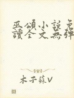 巫颂小说免费阅读全文无弹窗