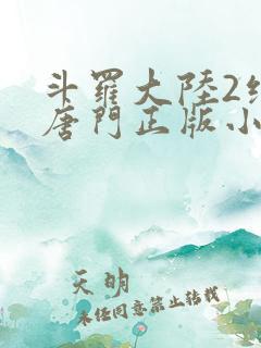 斗罗大陆2绝世唐门正版小说