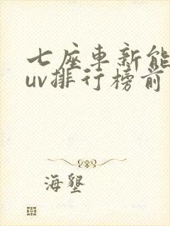 七座车新能源suv排行榜前十名