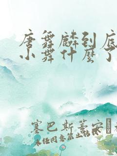 唐舞麟到底遗传小舞什么了