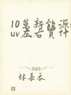 10万新能源suv左右买什么车好