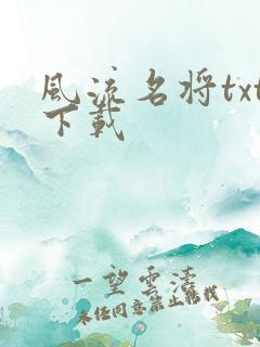 风流名将txt下载