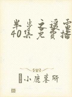 半步之遥电视剧40集免费播放