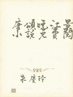 唐颂晚江景聿的小说免费阅读全文