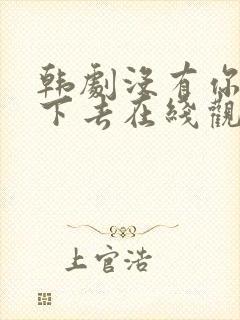 韩剧没有你活不下去在线观看免费