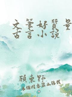 文笔好质量高的古言小说