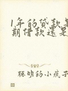 1年的贷款是长期借款还是短期借款