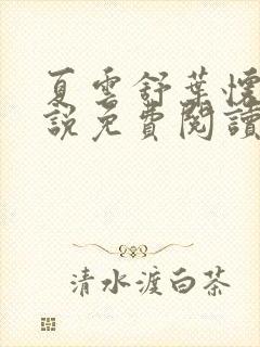 夏云舒叶怀清小说免费阅读最新章节