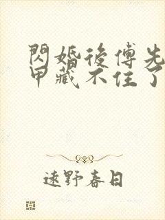 闪婚后傅先生马甲藏不住了短剧免费