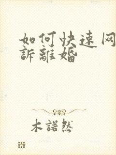 如何快速网上起诉离婚