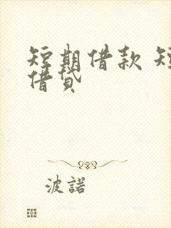 短期借款 短期借贷