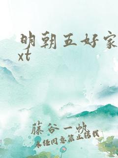 明朝五好家庭txt