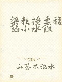 梁教授要稳住肉馅小水饺