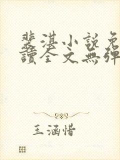 裴湛小说免费阅读全文无弹窗