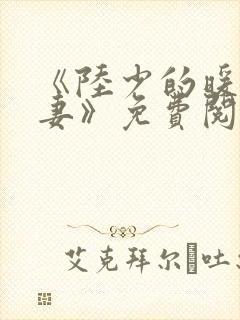 《陆少的暖婚新妻》免费阅读