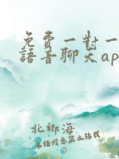 免费一对一匹配语音聊天app