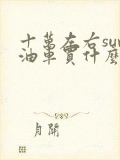 十万左右suv油车买什么车好