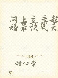 网上立案起诉离婚最快几天离婚