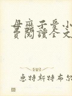 母恋子爱小说免费阅读全文