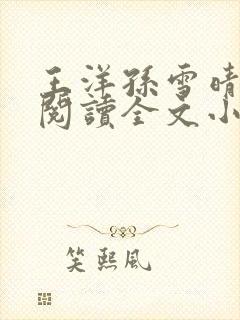 王洋孙雪晴免费阅读全文小说