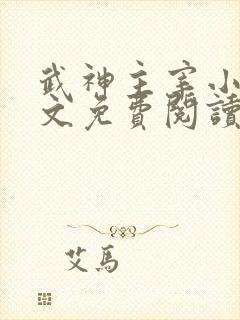 武神主宰小说全文免费阅读