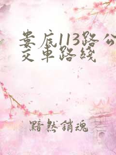 娄底113路公交车路线