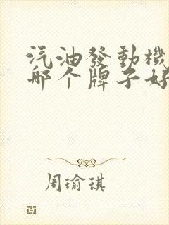 汽油发动机机油哪个牌子好