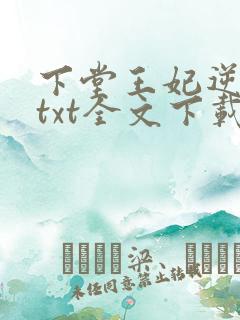 下堂王妃逆袭记txt全文下载