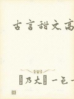 古言甜文高h
